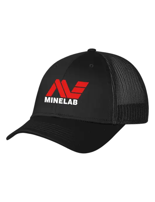 Black Mesh Trucker Cap Snap Back w/Minelab Logo