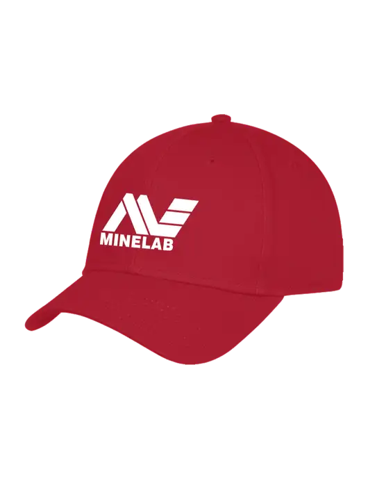Red Structured Cap Hook & Loop w/Minelab Logo