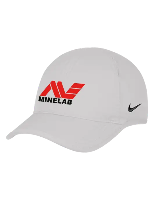 Nike White Featherlight Cap w/Minelab Logo