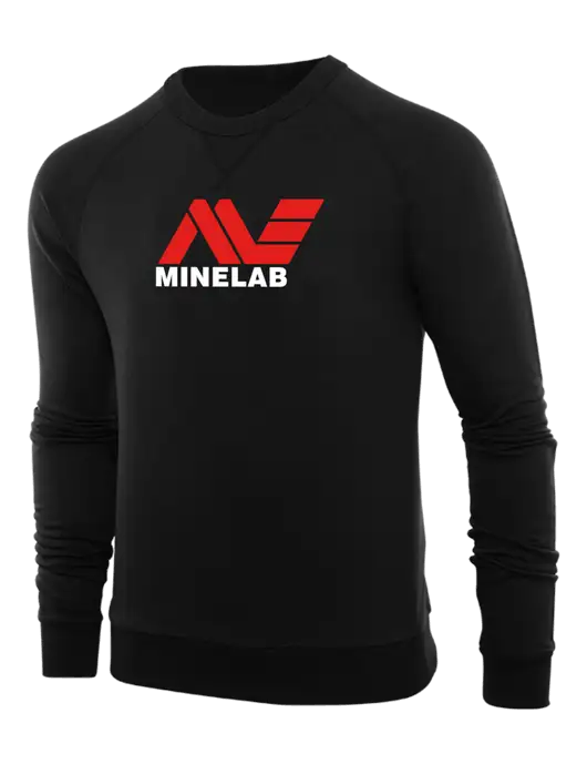 Allmade Deep Black Organic French Terry Crewneck Sweatshirt w/Minelab Logo