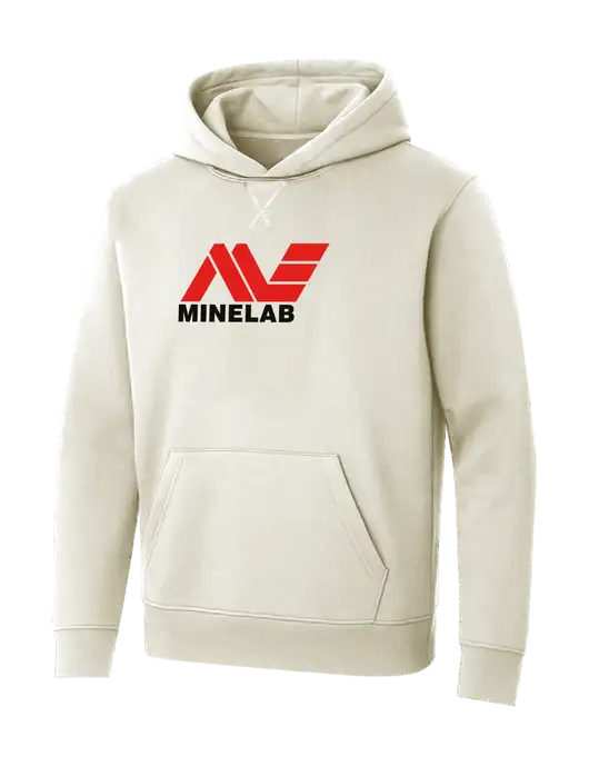 Allmade White Sand Organic French Terry Pullover Hoodie w/Minelab Logo