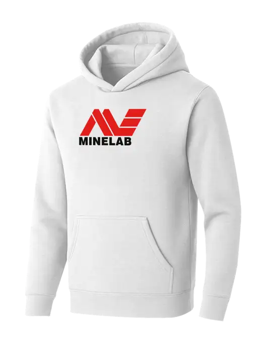 BELLA+CANVAS Heathered White Sponge Fleece Pullover Hoodie w/Minelab Logo