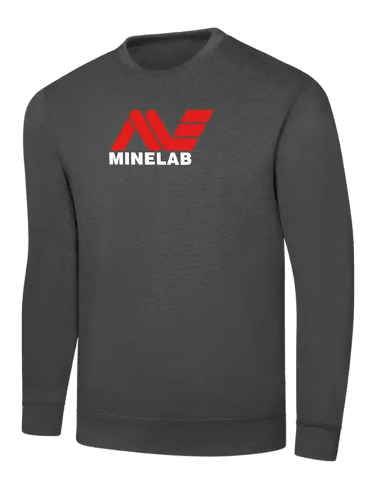 Charcoal 7.8 oz Ring Spun Crew Sweatshirt w/Minelab Logo