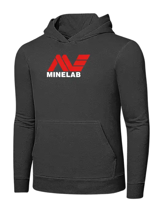 Charcoal 7.8 oz Ring Spun Hooded Sweatshirt w/Minelab Logo