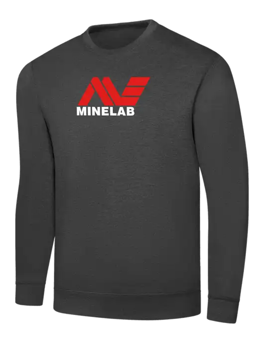 Dark Heather Grey 7.8 oz Ring Spun Crew Sweatshirt w/Minelab Logo