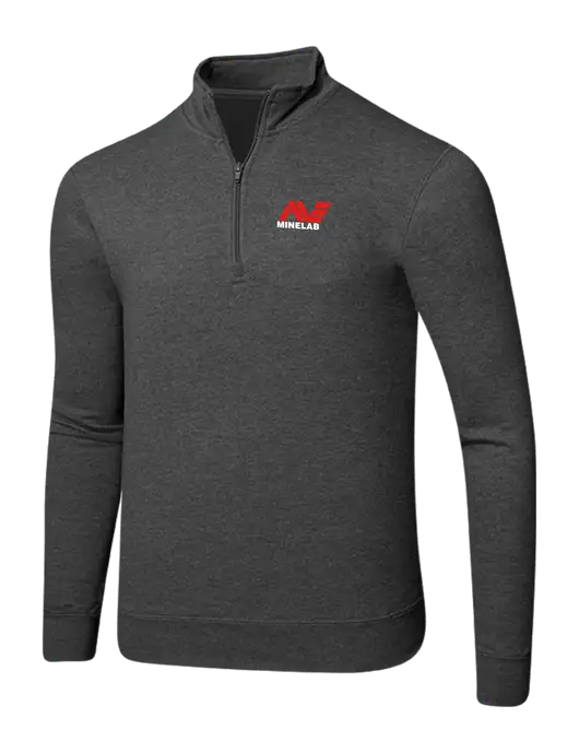 Dark Heather Grey 8.5 oz Ring Spun 1/4 Zip Pullover Sweatshirt w/Minelab Logo