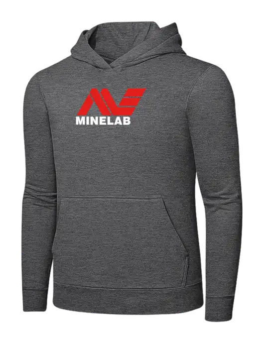 Graphite Heather 7.8. oz Ring Spun Hooded Sweatshirt w/Minelab Logo