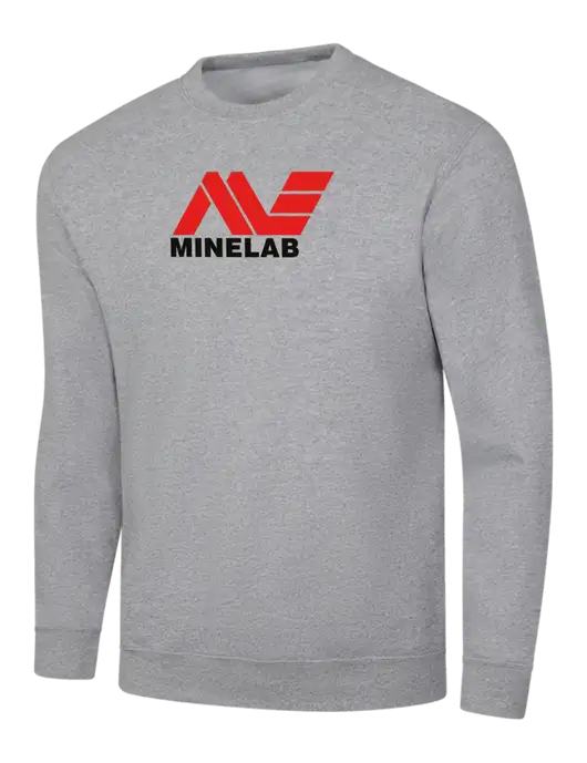 Light Grey Heather 7.8 oz Ring Spun Crew Sweatshirt w/Minelab Logo