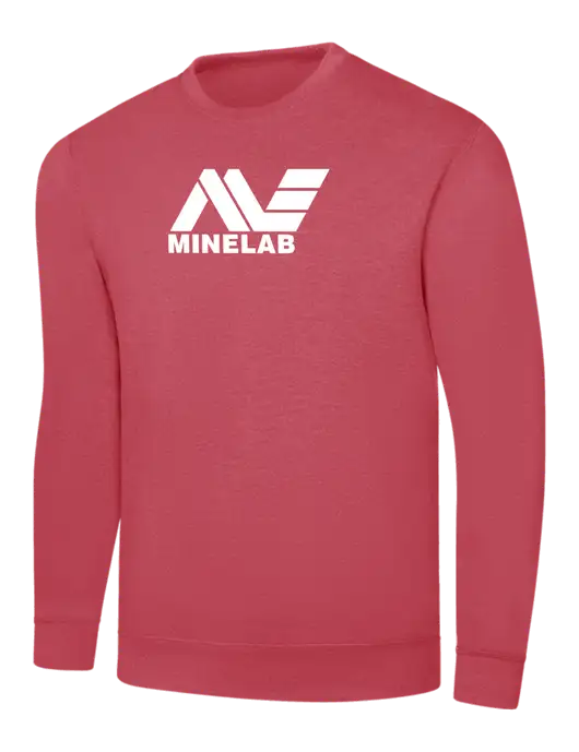 Heather Red 7.8 oz Ring Spun Crew Sweatshirt w/Minelab Logo
