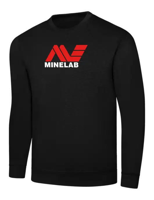 Black 7.8 oz Ring Spun Crew Sweatshirt w/Minelab Logo