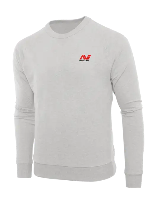 Allmade Granite Grey Heather Organic French Terry Crewneck Sweatshirt w/Minelab Logo