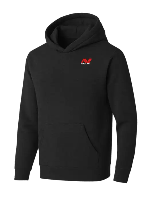 BELLA+CANVAS Black Heather Sponge Fleece Pullover Hoodie w/Minelab Logo