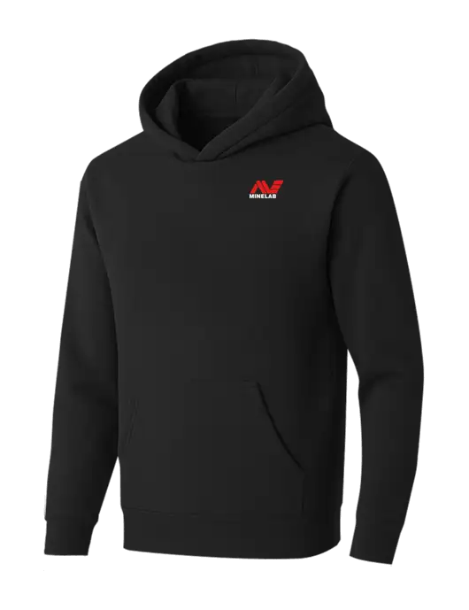 BELLA+CANVAS Black Sponge Fleece Pullover Hoodie w/Minelab Logo