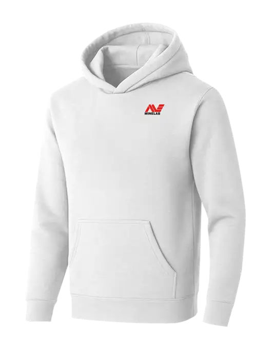 BELLA+CANVAS Heathered White Sponge Fleece Pullover Hoodie w/Minelab Logo