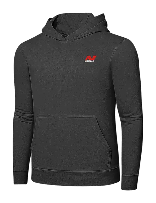 Charcoal 7.8 oz Ring Spun Hooded Sweatshirt w/Minelab Logo