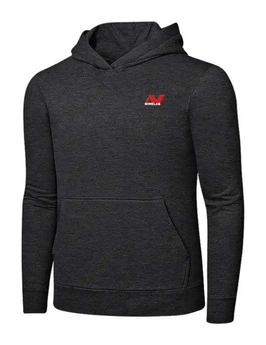 Dark Heather Grey 7.8 oz Ring Spun Hooded Sweatshirt w/Minelab Logo