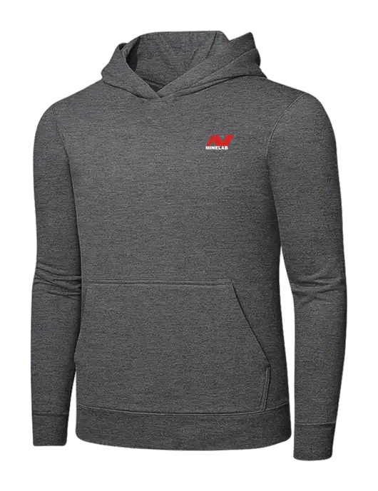 Graphite Heather 7.8. oz Ring Spun Hooded Sweatshirt w/Minelab Logo
