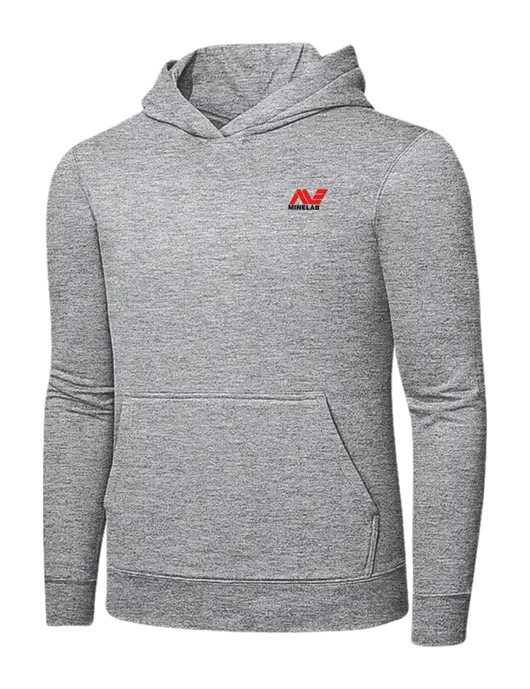 Light Grey Heather 7.8 oz Ring Spun Hooded Sweatshirt w/Minelab Logo