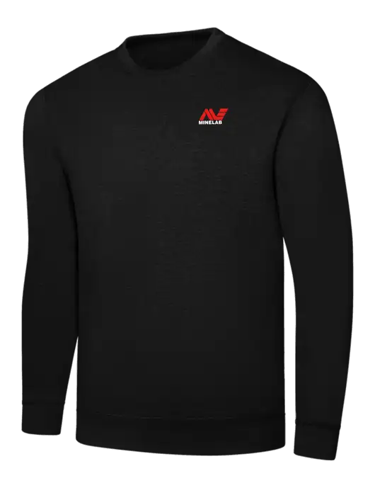 Black 7.8 oz Ring Spun Crew Sweatshirt w/Minelab Logo