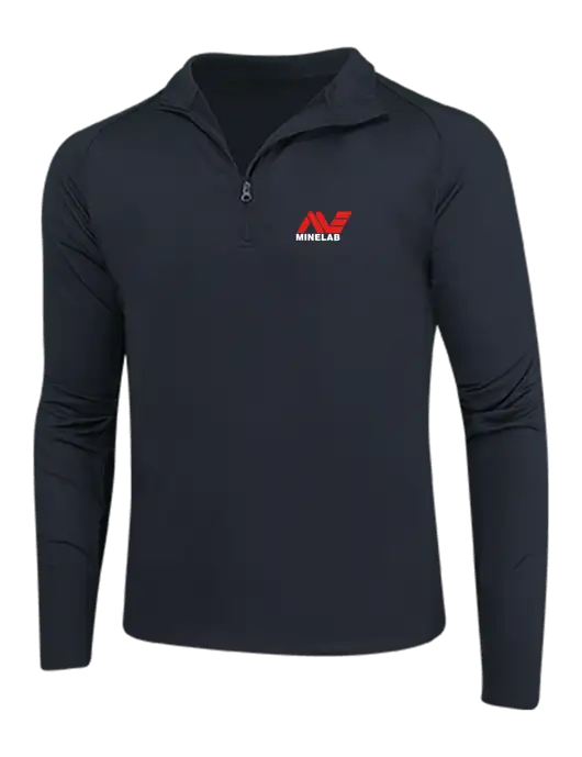 Black Sport Wick Stretch 1/4 Zip Pullover w/Minelab Logo