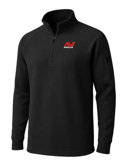 Black Tech Fleece 1/4 Zip Pullover w/Minelab Logo