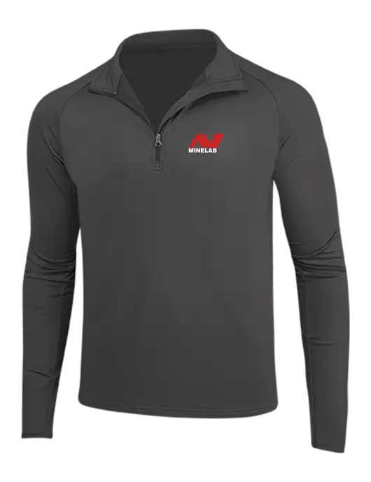 Charcoal Grey Sport Wick Stretch 1/4 Zip Pullover w/Minelab Logo