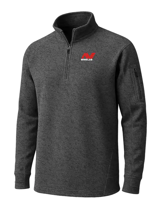 Graphite Heather Tech Fleece 1/4 Zip Pullover w/Minelab Logo