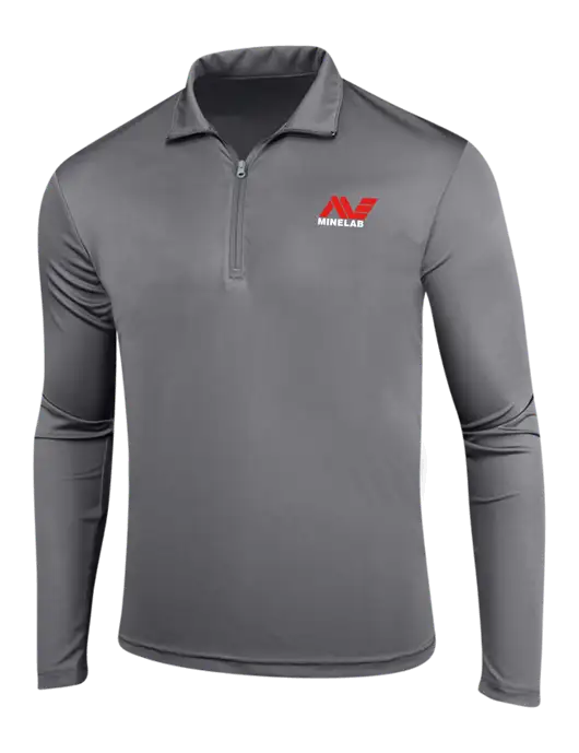 Medium Grey PosiCharge Competitor 1/4 Zip Pullover w/Minelab Logo