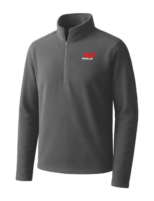 Medium Grey Microfleece 1/2 Zip Pullover w/Minelab Logo