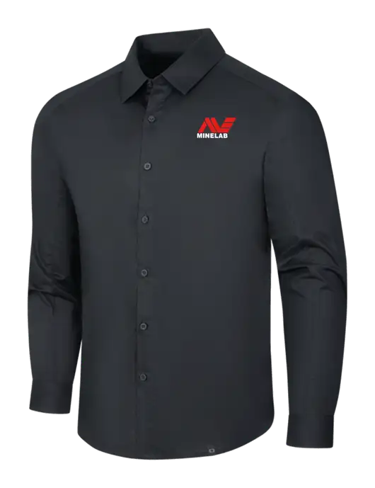 OGIO Black Commuter Woven Shirt w/Minelab Logo