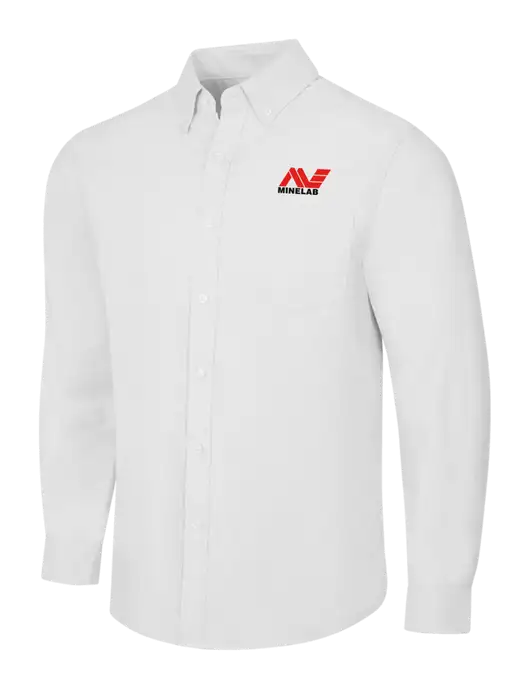 White SuperPro Oxford Shirt w/Minelab Logo