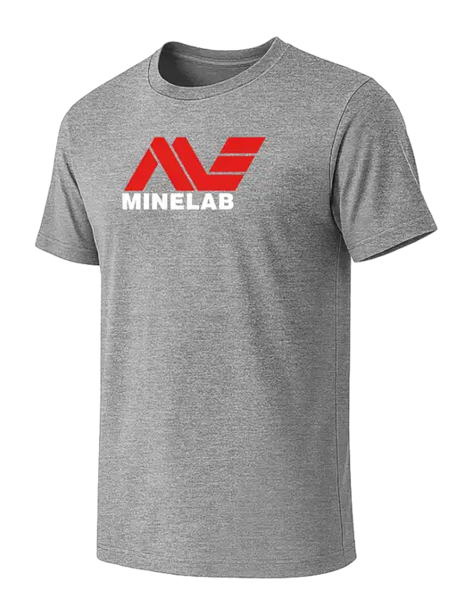 BELLA+CANVAS Heather Grey CVC Short Sleeve Tee w/Minelab Logo