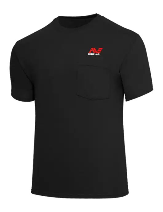 Core Blend Black Pocket T-Shirt w/Minelab Logo