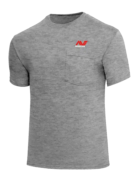 Core Blend Medium Grey Heather Pocket T-Shirt w/Minelab Logo
