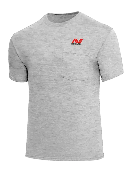 Core Blend Light Grey Heather Pocket T-Shirt w/Minelab Logo