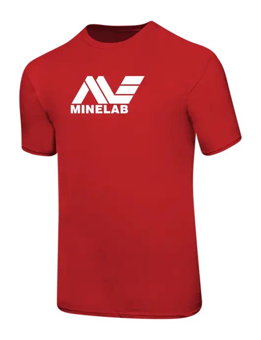 Ring Spun Red 4.5 oz T-Shirt w/Minelab Logo