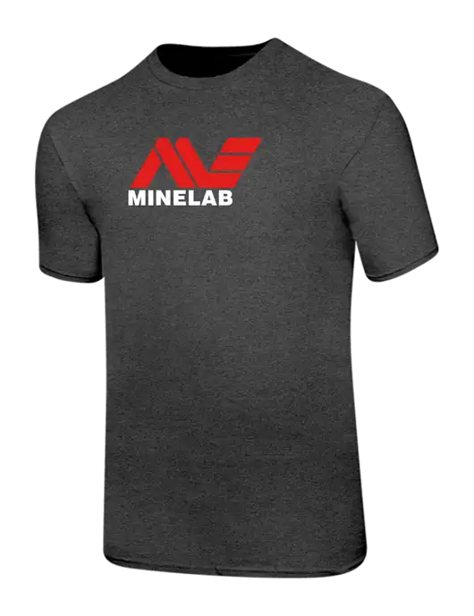 Ring Spun Dark Heather Grey 4.5 oz T-Shirt w/Minelab Logo
