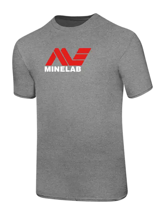 Ring Spun Light Heather Grey 4.5 oz T-Shirt w/Minelab Logo