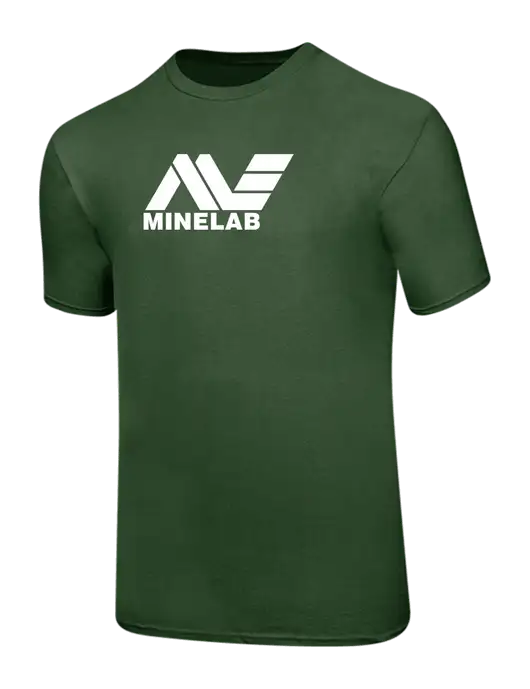 Ring Spun Dark Olive 4.5 oz T-Shirt w/Minelab Logo