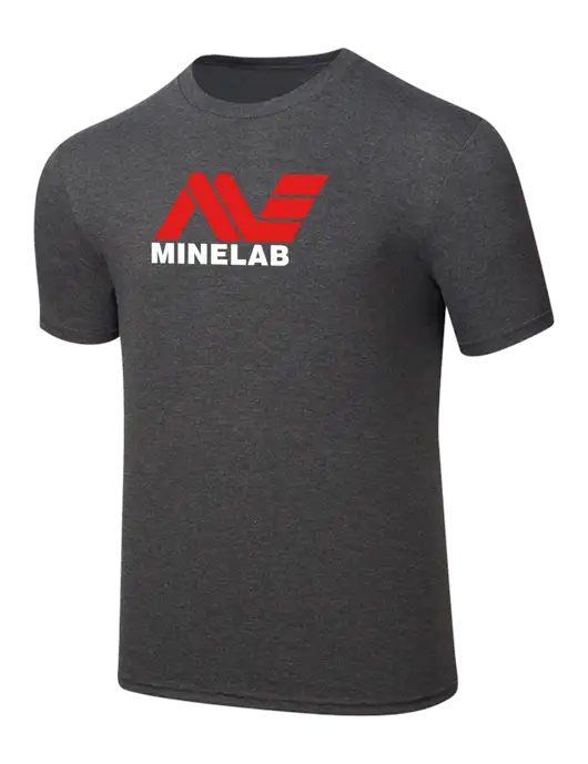 Simply Soft Heathered Charcoal 4.5oz  Poly/Combed Ring Spun Cotton T-Shirt w/Minelab Logo