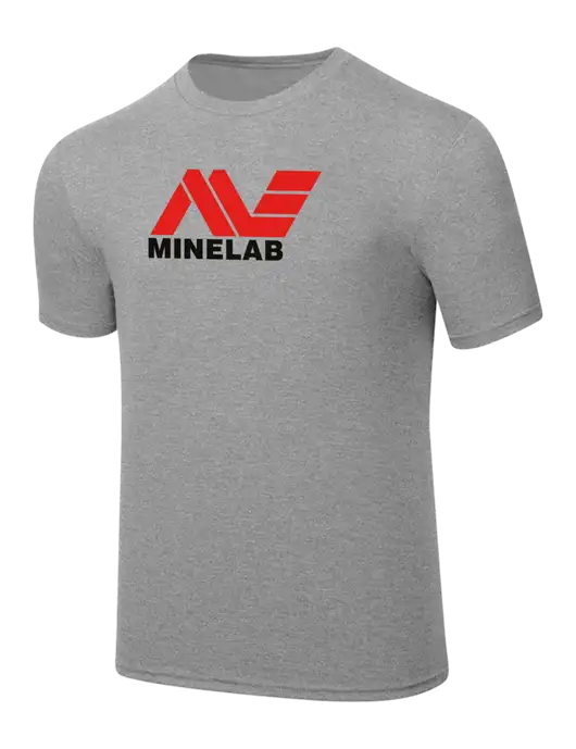 Simply Soft Heathered Light Grey 4.5oz  Poly/Combed Ring Spun Cotton T-Shirt w/Minelab Logo