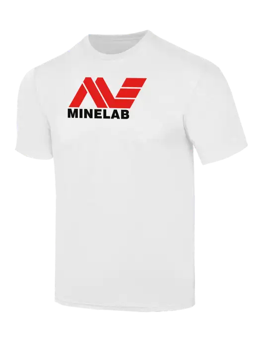 Simply Soft White 4.5oz  Poly/Combed Ring Spun Cotton T-Shirt w/Minelab Logo