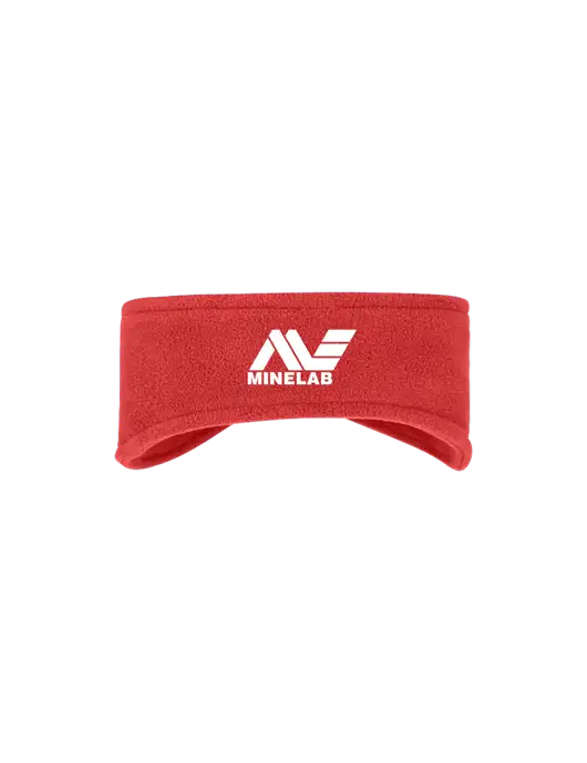 Red Stretch Fleece Headband w/Minelab Logo