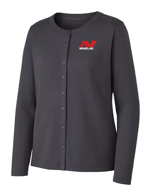 Grey Smoke Womens Concept Stretch Button-Front Cardigan Sweater w/Minelab Logo
