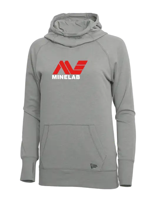New Era Shadow Grey Heather Womens Tri-Blend Fleece Pullover Hoodie w/Minelab Logo