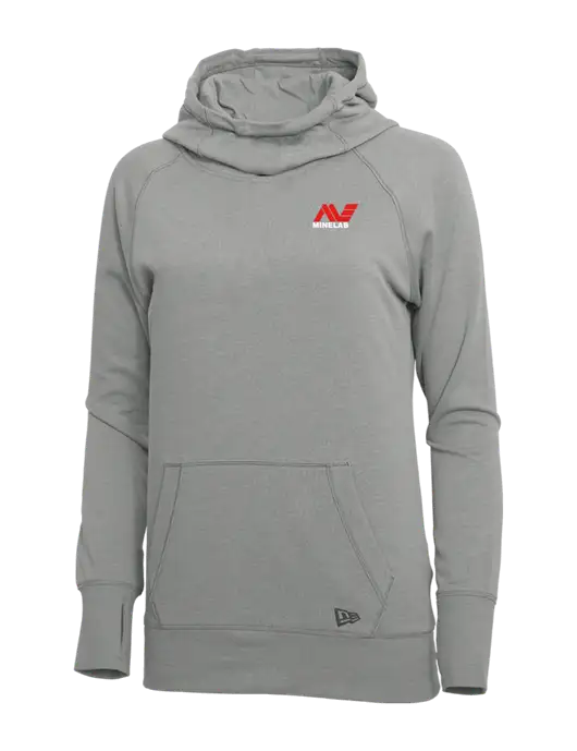 New Era Shadow Grey Heather Womens Tri-Blend Fleece Pullover Hoodie w/Minelab Logo