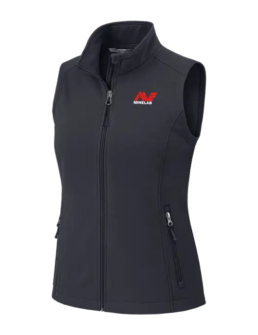 Charcoal Grey Womens Core Soft Shell Vest w/Minelab Logo