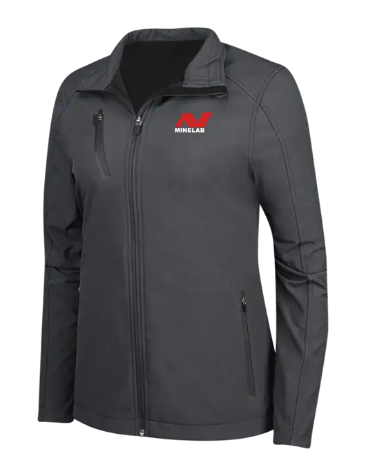 Dark Grey Womens Welded Softshell Jacket w/Minelab Logo