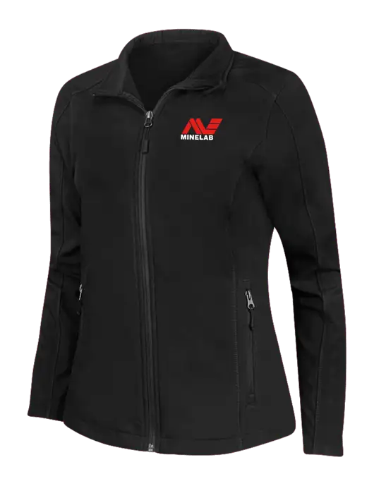 Black Womens Core Soft Shell Jacket w/Minelab Logo