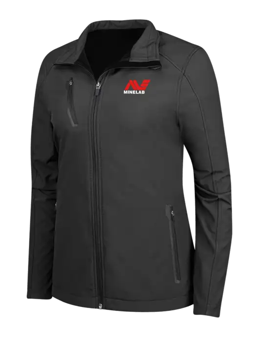 Black Womens Welded Softshell Jacket w/Minelab Logo